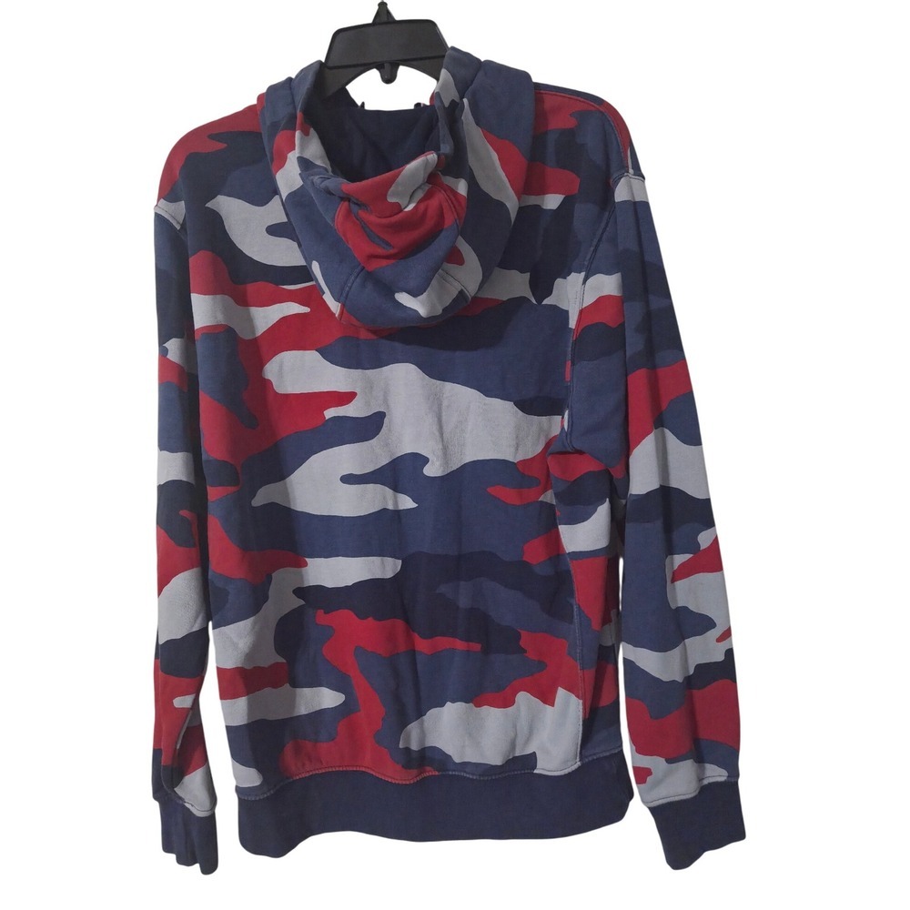 Nike Camo Full Zip Hoodie Sweatshirt Men's Size Small Red Blue Gray - Picture 4 of 4